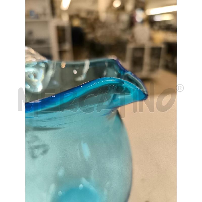 CARAFFA MURANO AZZURRA MANICO TRASPARENTE | Mercatino dell'Usato Mestre 1