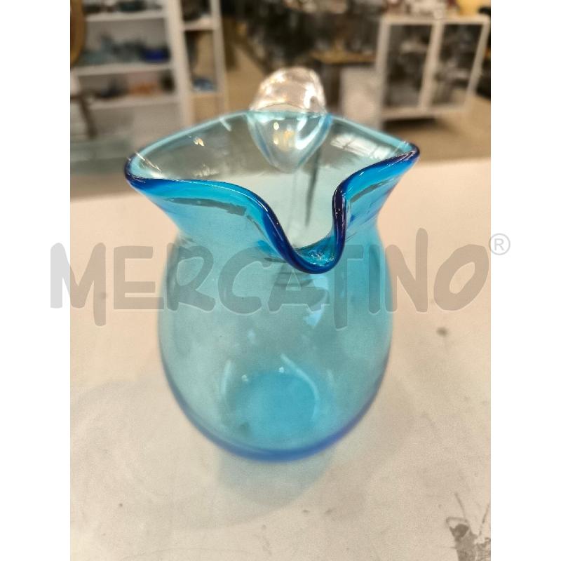 CARAFFA MURANO AZZURRA MANICO TRASPARENTE | Mercatino dell'Usato Mestre 2