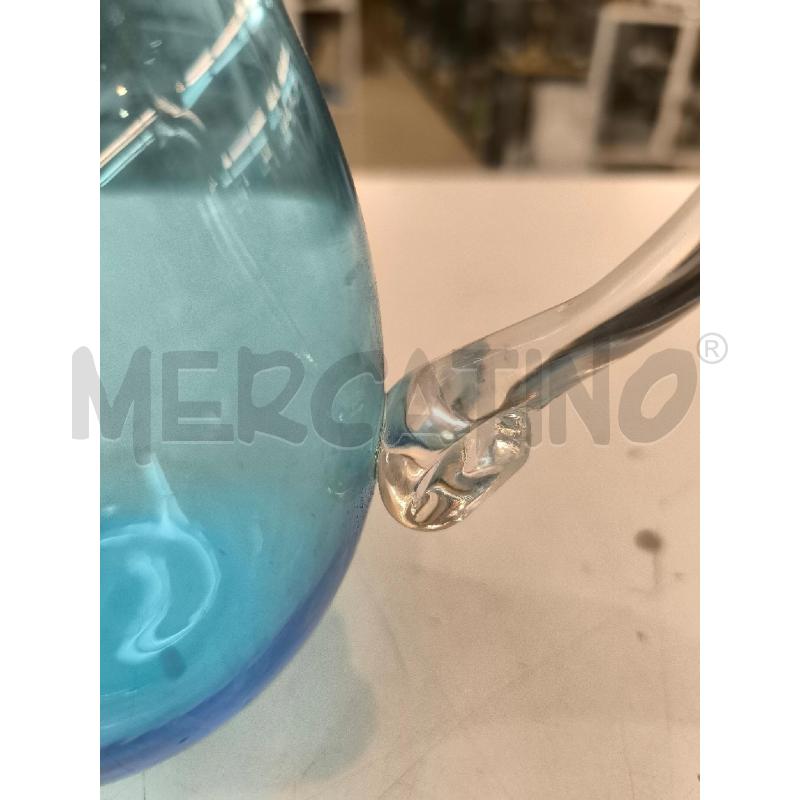 CARAFFA MURANO AZZURRA MANICO TRASPARENTE | Mercatino dell'Usato Mestre 3