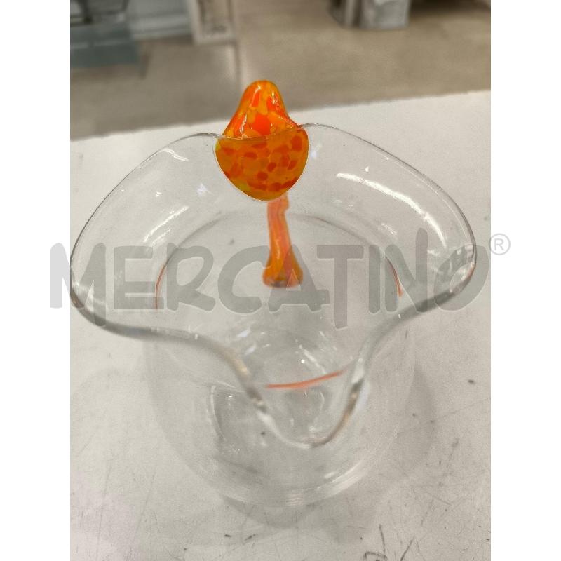 CARAFFA MURANO VETRO TRASPARENTE MANICO ARANCIO | Mercatino dell'Usato Mestre 3