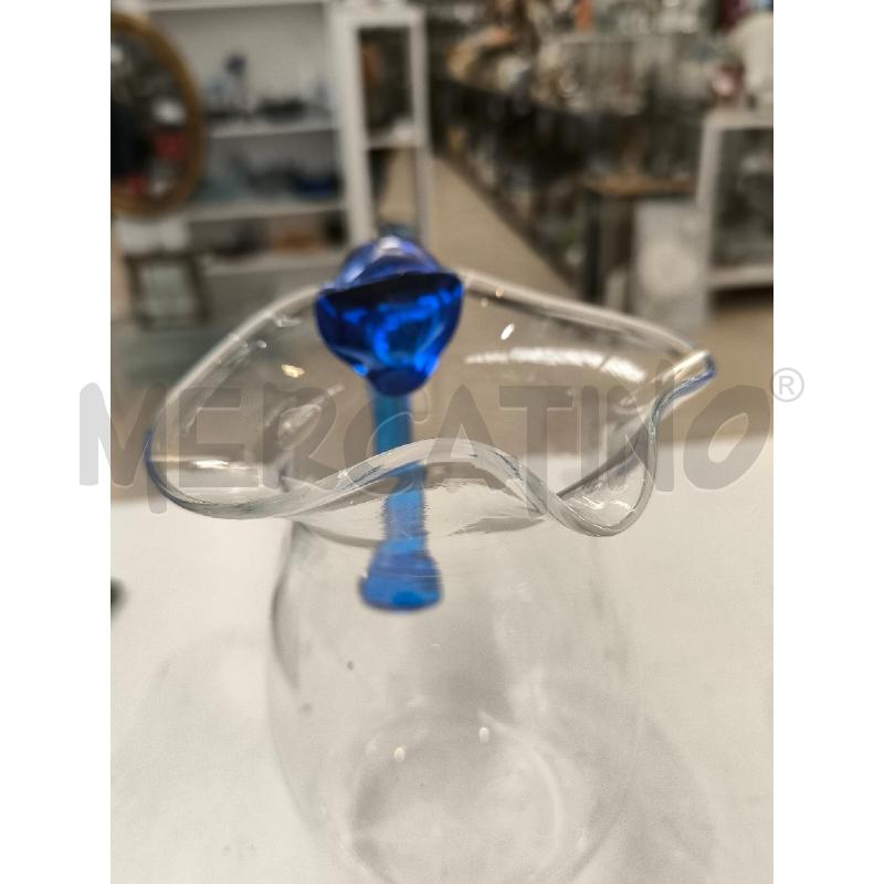 CARAFFA VETRO MURANO TRASPARENTE MANICO BLU | Mercatino dell'Usato Mestre 3
