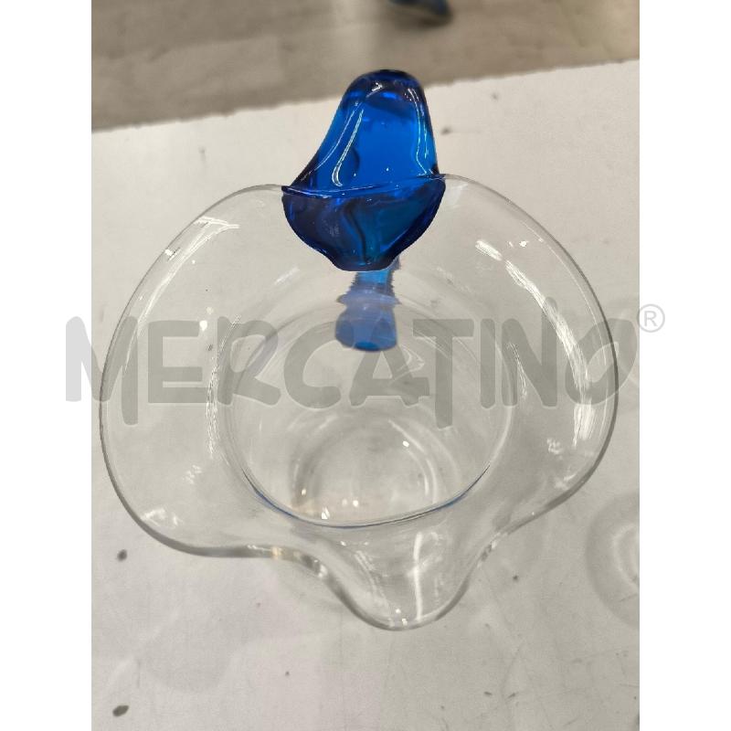 CARAFFA VETRO MURANO TRASPARENTE MANICO BLU | Mercatino dell'Usato Mestre 4