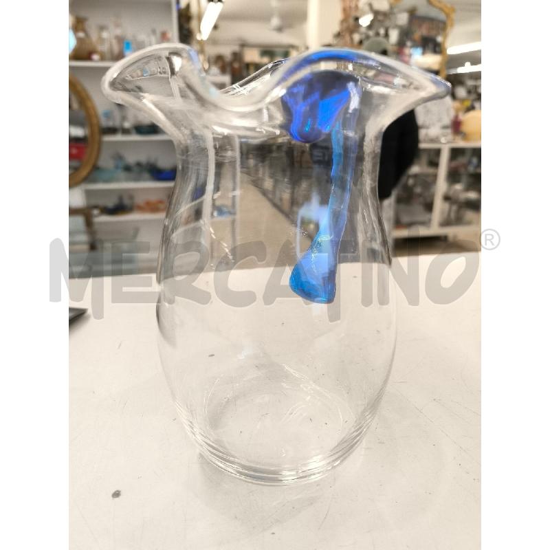 CARAFFA VETRO MURANO TRASPARENTE MANICO BLU | Mercatino dell'Usato Mestre 5