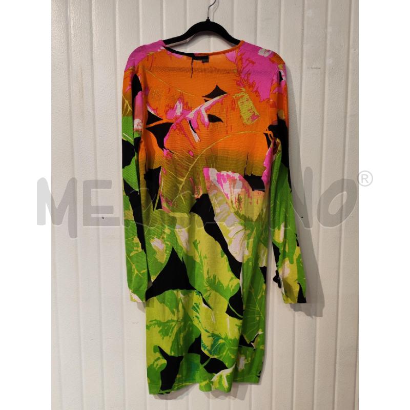 CARDIGAN DONNA ABITO BLUMARINE VERDE ARANCIONE 100SETA | Mercatino dell'Usato Mestre 4