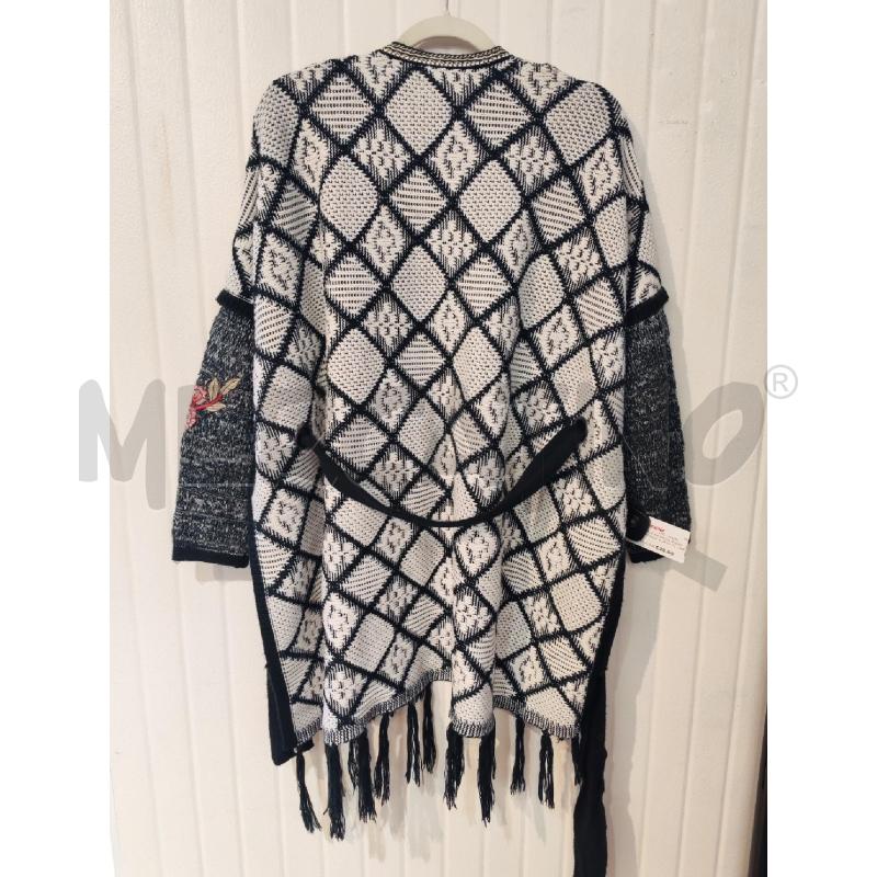 CARDIGAN DONNA DESIGUAL BIANCO E NERO CON FIORI | Mercatino dell'Usato Mestre 5