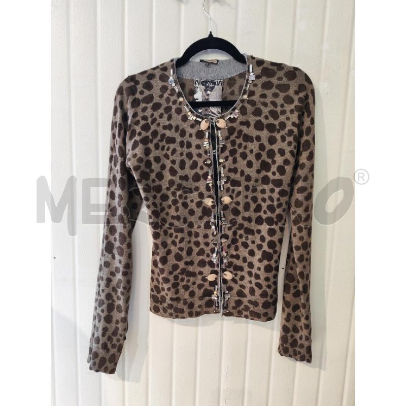 CARDIGAN DONNA MALIPARMI MARRONE MACCHIE MARRONE SCURO | Mercatino dell'Usato Mestre 1