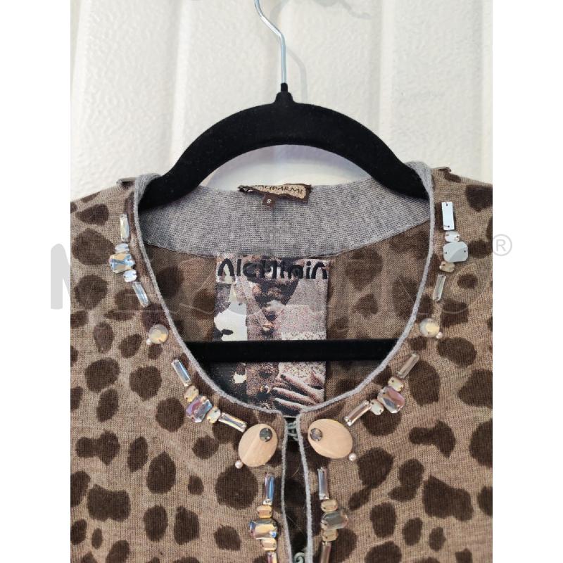 CARDIGAN DONNA MALIPARMI MARRONE MACCHIE MARRONE SCURO | Mercatino dell'Usato Mestre 3