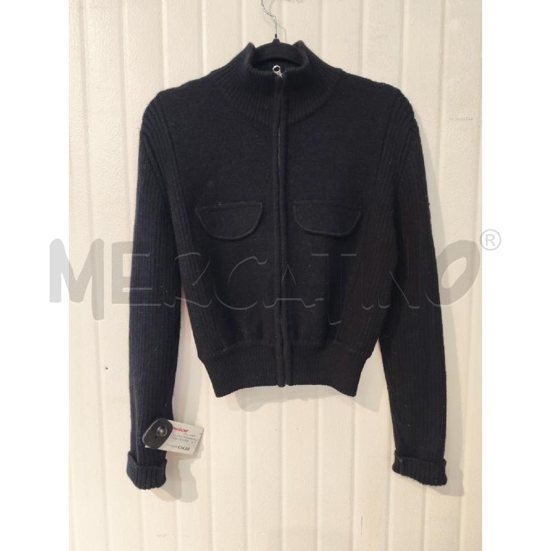 CARDIGAN DONNA MONCLER NERO CERNIERA DAVANTI | Mercatino dell'Usato Mestre 1