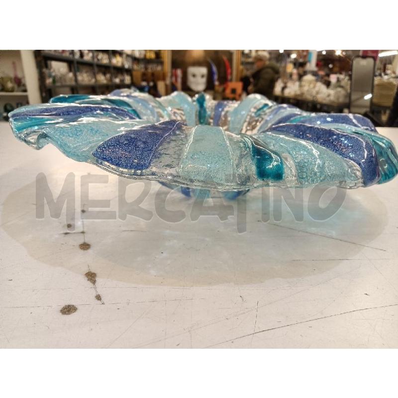 CENTROTAVOLA VETRO AZZURRO BLU | Mercatino dell'Usato Mestre 4