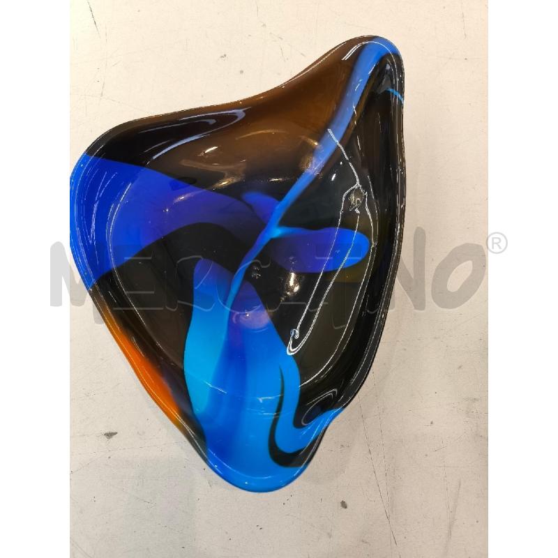 CENTROTAVOLA VETRO SFUMATURE BLU E ARANCIO  | Mercatino dell'Usato Mestre 1