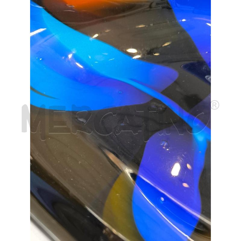 CENTROTAVOLA VETRO SFUMATURE BLU E ARANCIO  | Mercatino dell'Usato Mestre 2