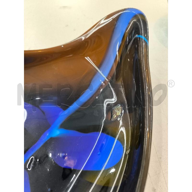 CENTROTAVOLA VETRO SFUMATURE BLU E ARANCIO  | Mercatino dell'Usato Mestre 4