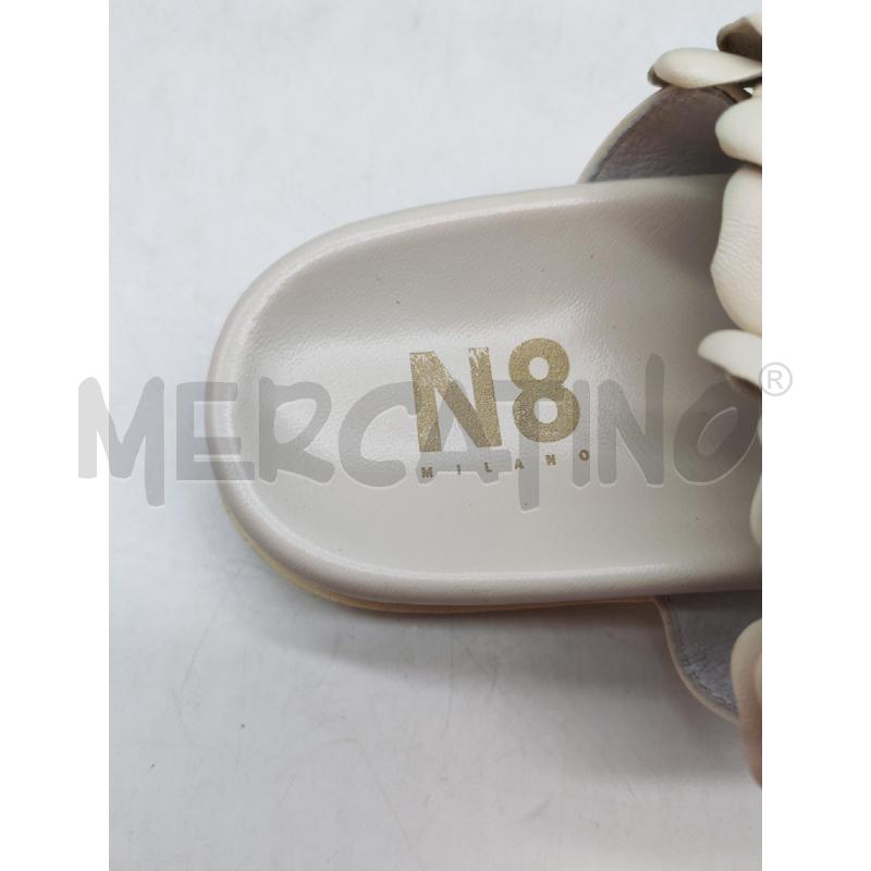 CIABATTE DONNA SANDALI N8 GRIGIO CHIARO FIORI | Mercatino dell'Usato Mestre 4