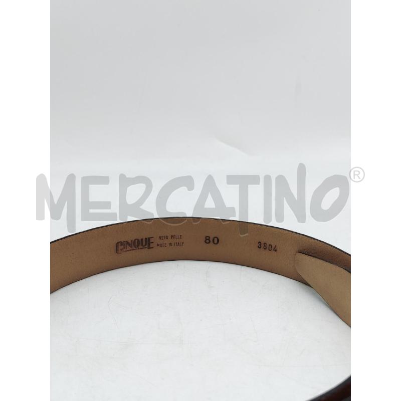 CINTURA DONNA VERA PELLE CINQUE MARRONE FIBIA DORATA | Mercatino dell'Usato Mestre 3