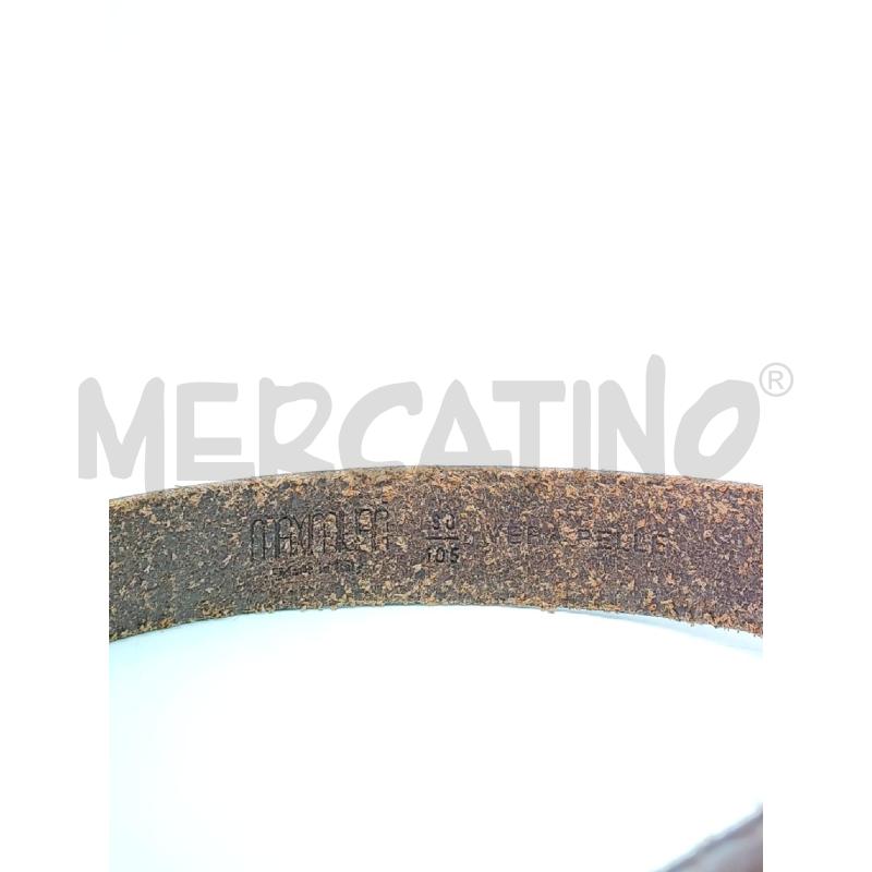 CINTURA DONNA VERA PELLE MARRONE FIBIA ARGENTATA PUNTA UGUALE | Mercatino dell'Usato Mestre 3