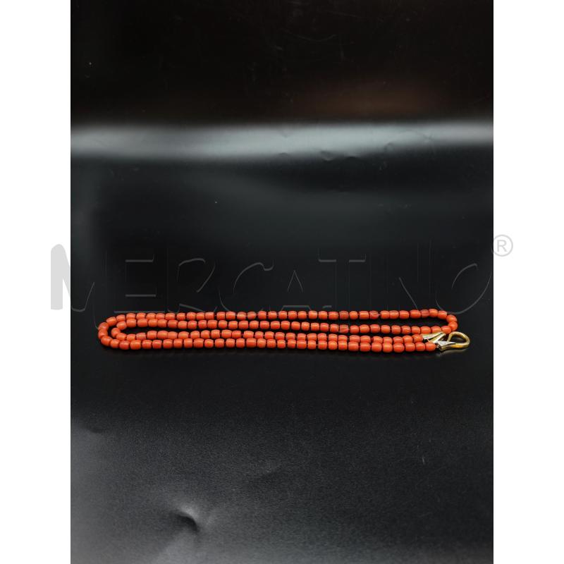 COLLANA CORALLO LUNGA 98CM CHIUSURA DORATA | Mercatino dell'Usato Mestre 3