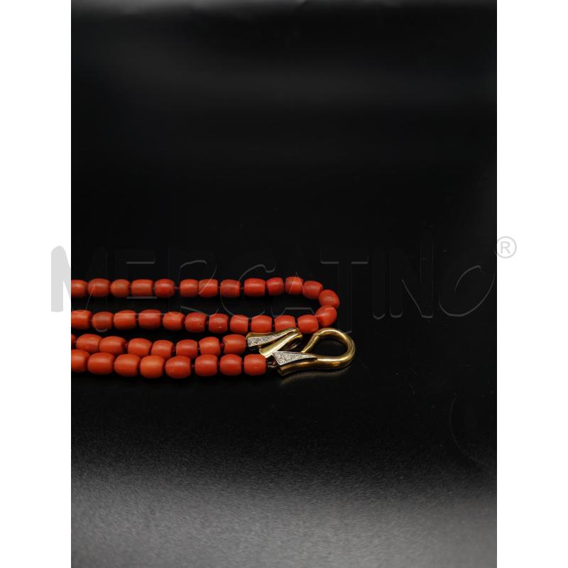 COLLANA CORALLO LUNGA 98CM CHIUSURA DORATA | Mercatino dell'Usato Mestre 4