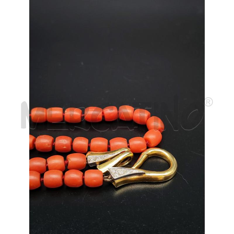 COLLANA CORALLO LUNGA 98CM CHIUSURA DORATA | Mercatino dell'Usato Mestre 5