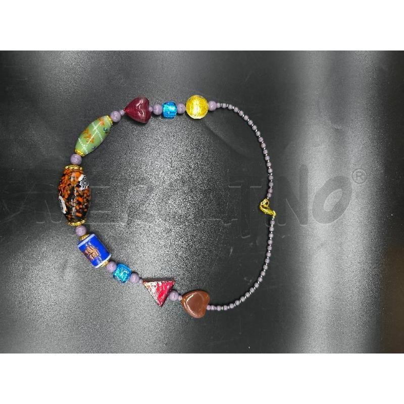 COLLANA CUORI BLU IN VETRO | Mercatino dell'Usato Mestre 1