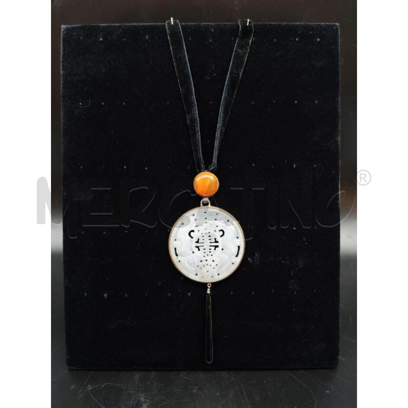 COLLANA GIAPPONESE TONDO BIANCO CIONDLO NERO | Mercatino dell'Usato Mestre 1