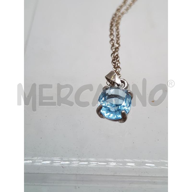 COLLANA METALLO CON PERLA ACQUAMARINA | Mercatino dell'Usato Mestre 3