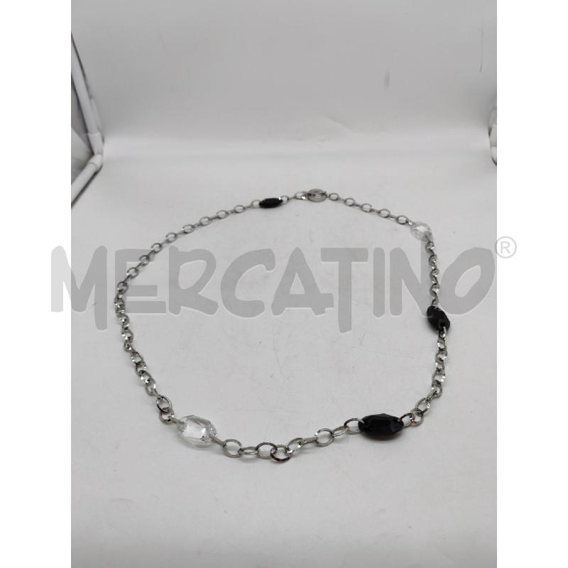 COLLANA NOMINATION CATENELLA PERLE NERE TRASPARENTI | Mercatino dell'Usato Mestre 1