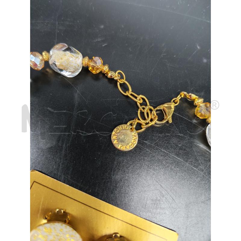 COLLANA ORECCHINI VETRO DI MURANO DORATI | Mercatino dell'Usato Mestre 5
