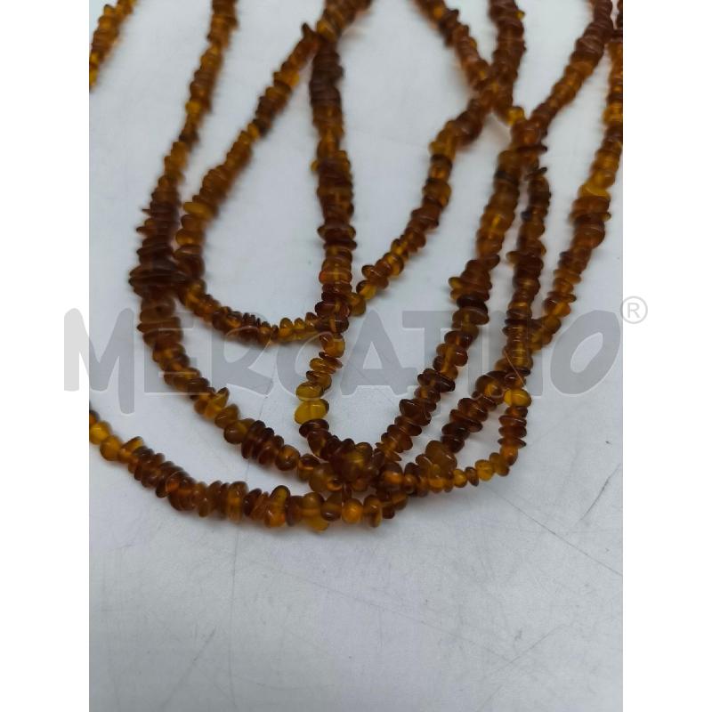 COLLANA PERLINE MARRONI ARANCIONI LUNGA | Mercatino dell'Usato Mestre 2