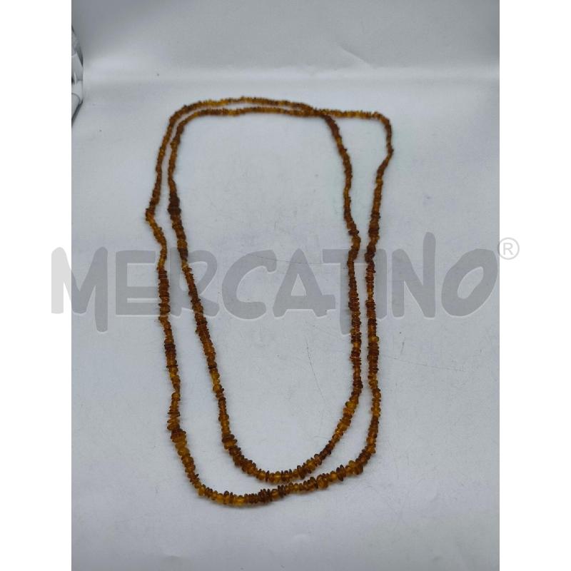 COLLANA PERLINE MARRONI ARANCIONI LUNGA | Mercatino dell'Usato Mestre 3