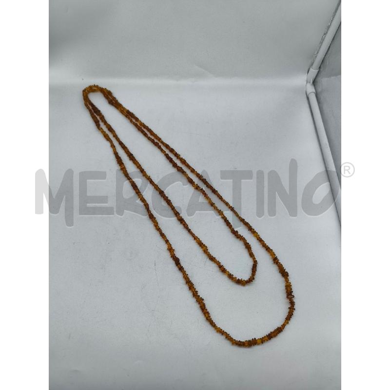 COLLANA PERLINE MARRONI ARANCIONI LUNGA | Mercatino dell'Usato Mestre 4