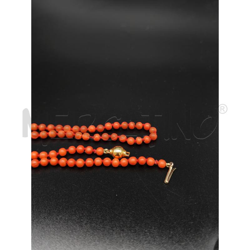 COLLANA PERLINE PASTA DI CORALLO LUNGA 100CM | Mercatino dell'Usato Mestre 3