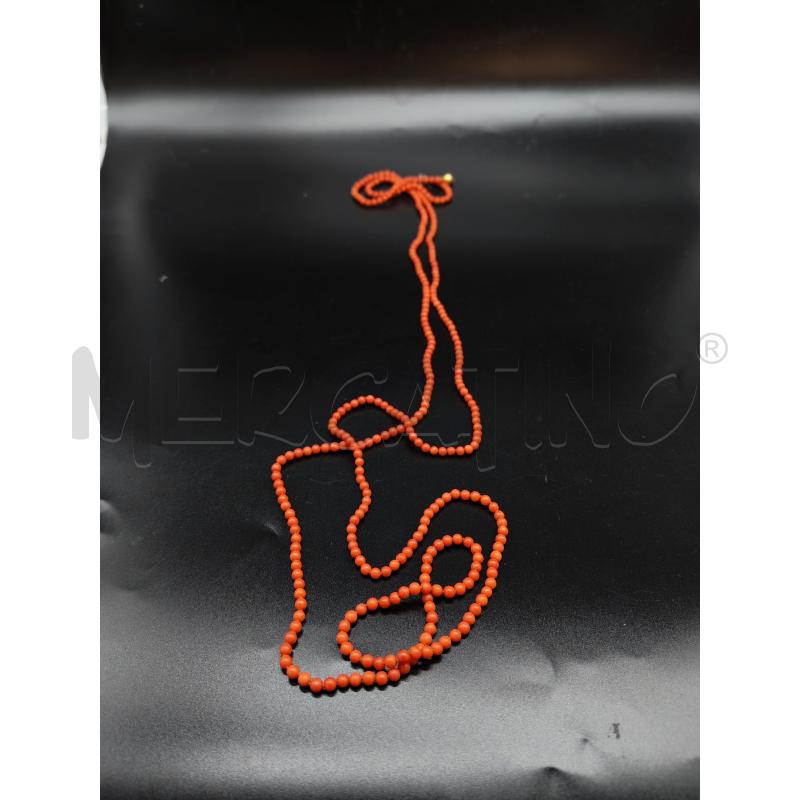 COLLANA PERLINE PASTA DI CORALLO LUNGA 150CM | Mercatino dell'Usato Mestre 1