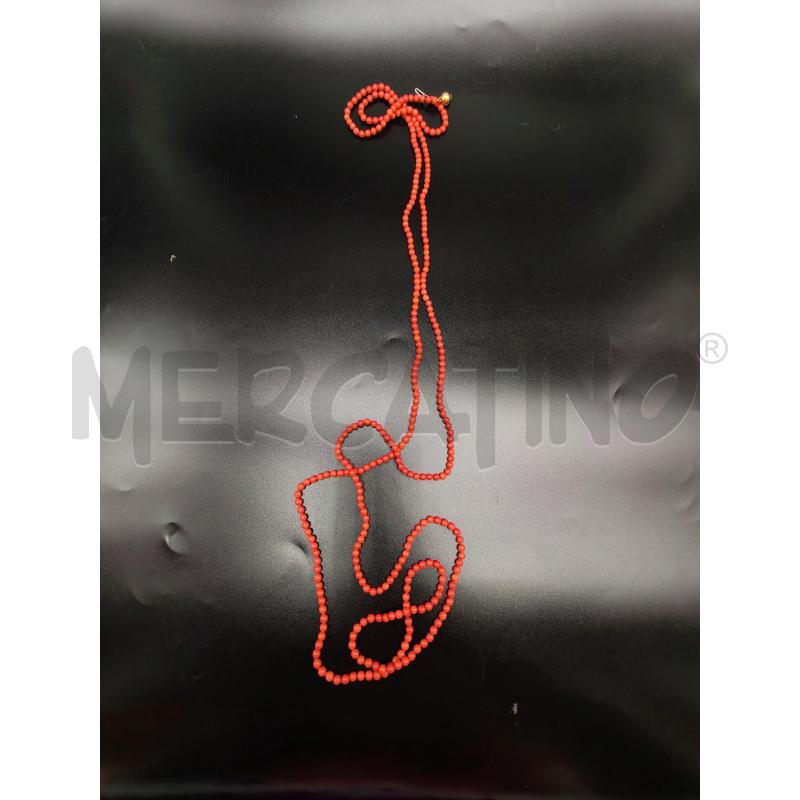 COLLANA PERLINE PASTA DI CORALLO LUNGA 150CM | Mercatino dell'Usato Mestre 2