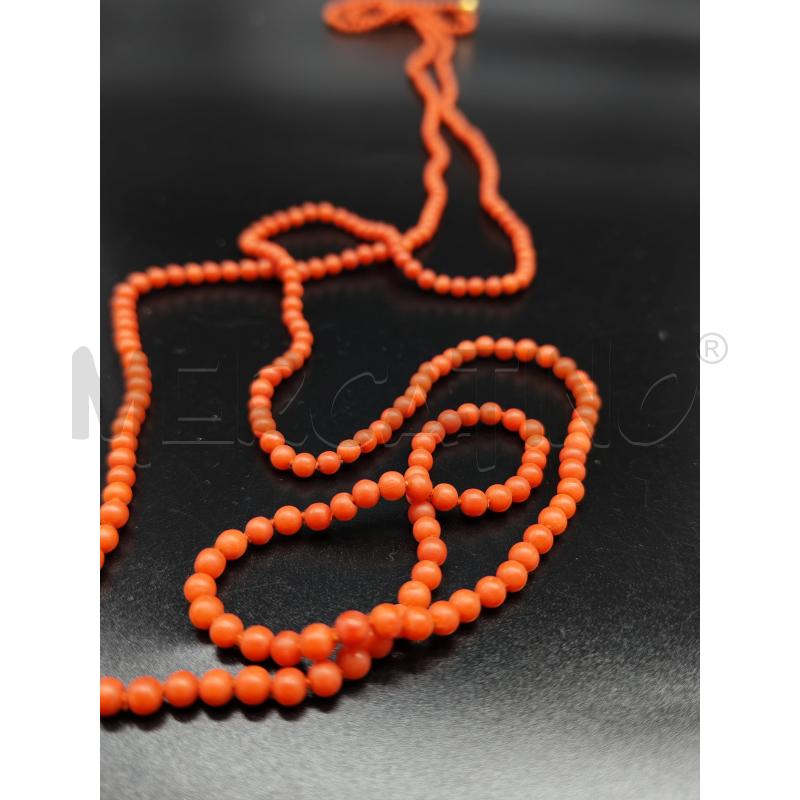 COLLANA PERLINE PASTA DI CORALLO LUNGA 150CM | Mercatino dell'Usato Mestre 3