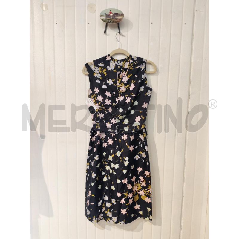 COMPLETO DONNA ADRIANA MILANO NERO FIORI ROSA | Mercatino dell'Usato Mestre 1