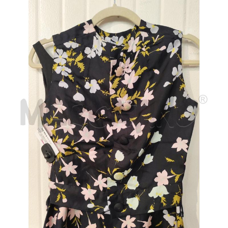 COMPLETO DONNA ADRIANA MILANO NERO FIORI ROSA | Mercatino dell'Usato Mestre 2
