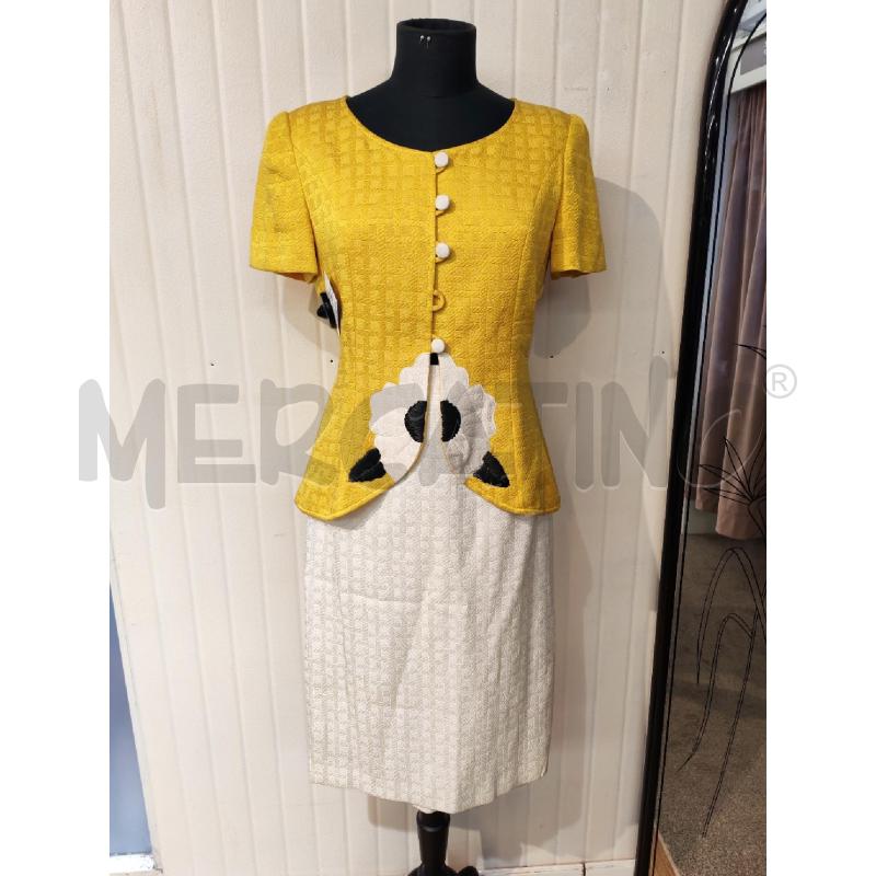COMPLETO DONNA CHIC DI RENATO BLAESTRA GIALLO BIANCO FIORE | Mercatino dell'Usato Mestre 1