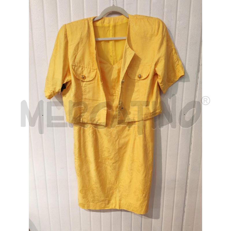 COMPLETO DONNA GIALLO ABITO E GIACCHETTA SARTORIALE | Mercatino dell'Usato Mestre 1