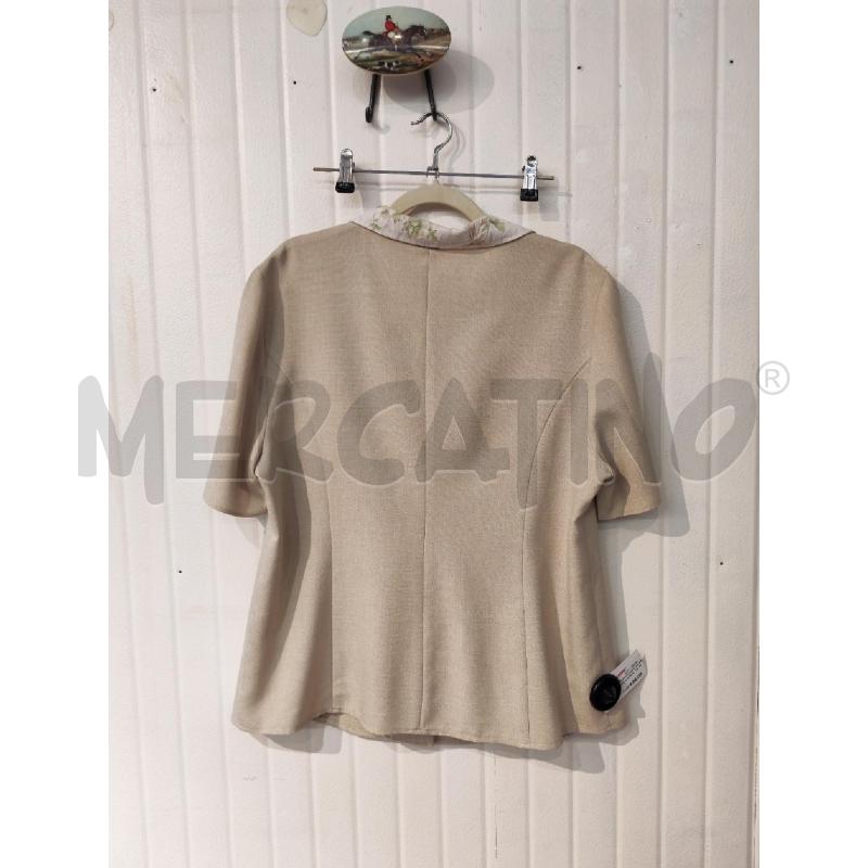 COMPLETO DONNA JASMINE BEIGE CAMICIA E PANTALONE COLLETTO CON PIZZO | Mercatino dell'Usato Mestre 3