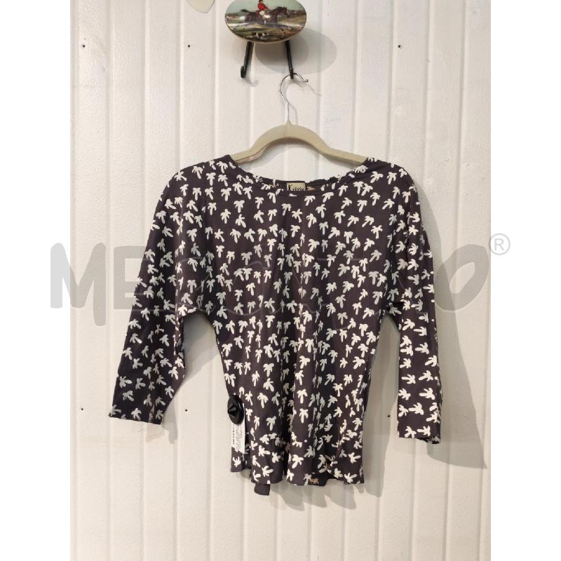 COMPLETO DONNA KRIZIA GRIGIO MAGLIA E GONNA FANTASIA PALME BIANCHE | Mercatino dell'Usato Mestre 1