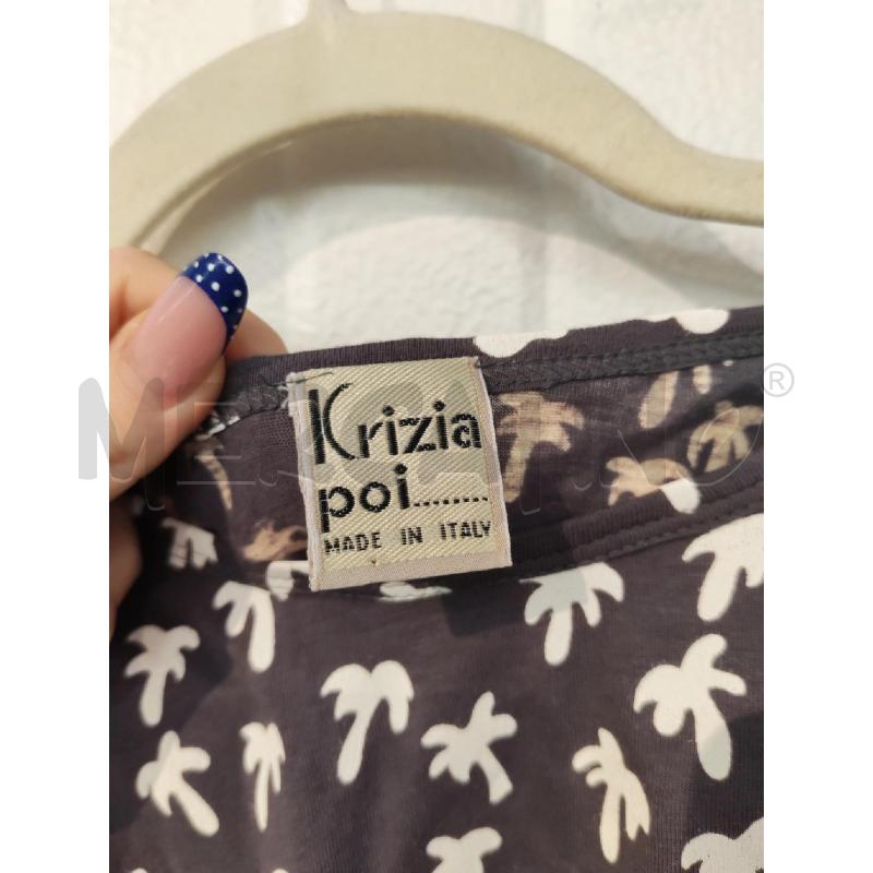 COMPLETO DONNA KRIZIA GRIGIO MAGLIA E GONNA FANTASIA PALME BIANCHE | Mercatino dell'Usato Mestre 2