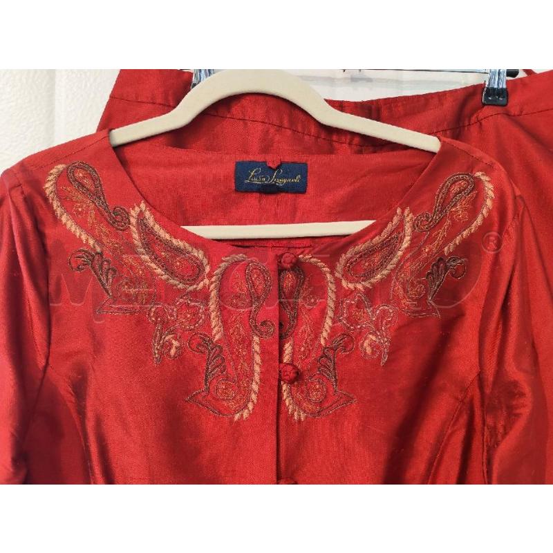 COMPLETO DONNA LUISA SPAGNOLI ROSSO INDIANO | Mercatino dell'Usato Mestre 2