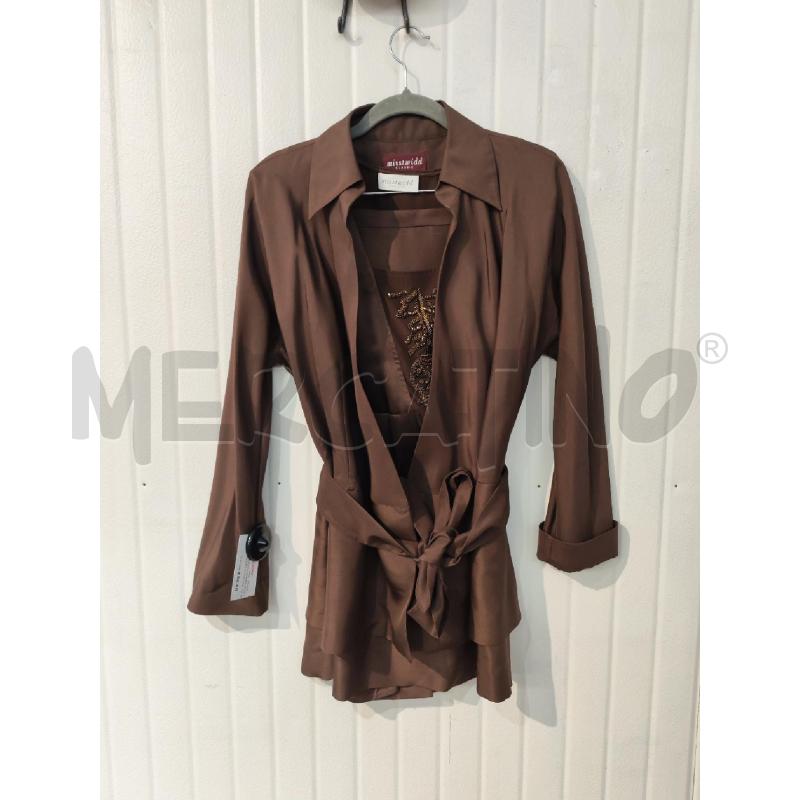 COMPLETO DONNA MISS TWIDD MARRONE GIACCA GONNA E TOP  | Mercatino dell'Usato Mestre 1
