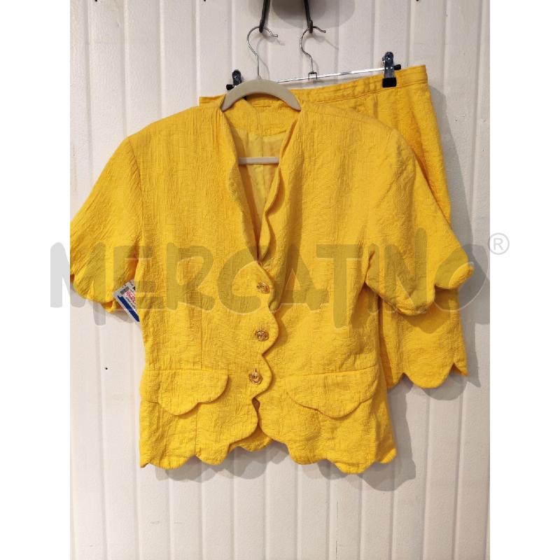 COMPLETO DONNA SARTORIALE GIALLO GIACCA E GONNA | Mercatino dell'Usato Mestre 1