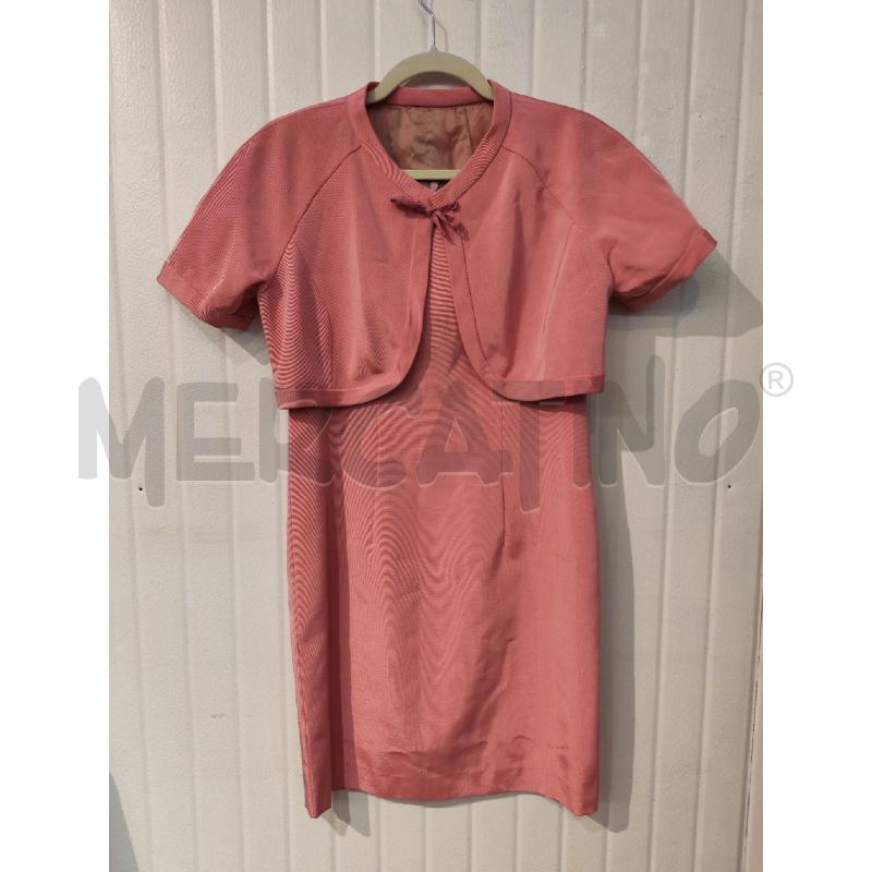 COMPLETO DONNA SARTORIALE ROSA COPRI SPALLA E ABITO | Mercatino dell'Usato Mestre 1