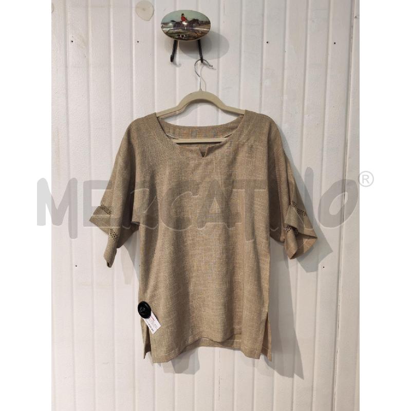 COMPLETO DONNA SM BEIGE BLUSA E PANTALONE FASCE TRAFORATE | Mercatino dell'Usato Mestre 1