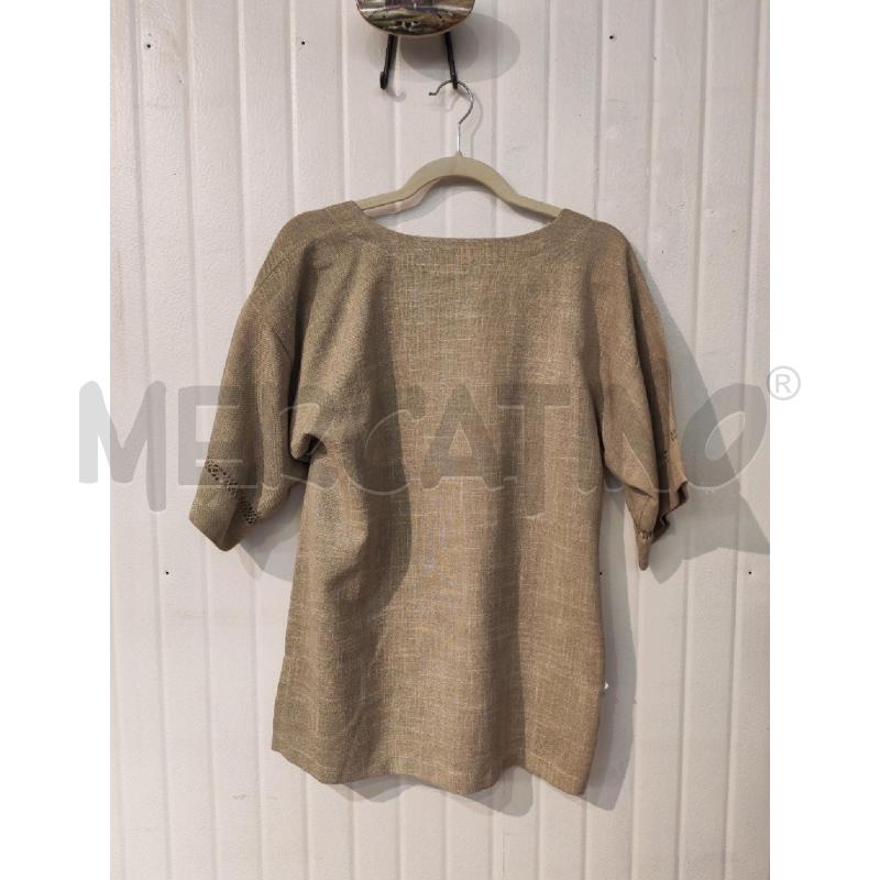 COMPLETO DONNA SM BEIGE BLUSA E PANTALONE FASCE TRAFORATE | Mercatino dell'Usato Mestre 2