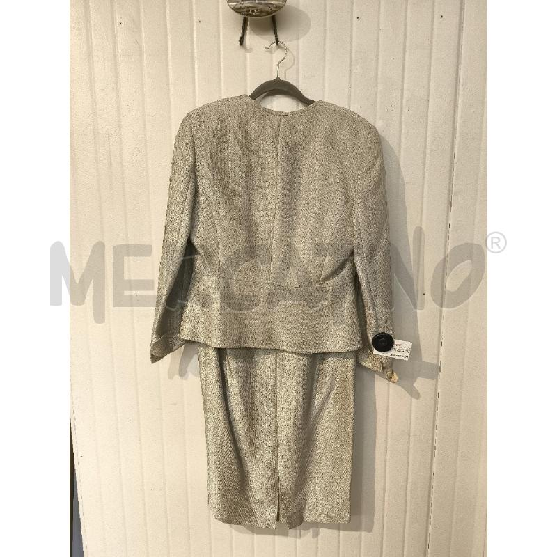 COMPLETO DONNA SM BEIGE CON RIGHINE ABITO E BLAZER | Mercatino dell'Usato Mestre 2