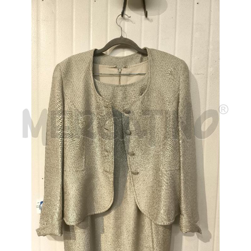 COMPLETO DONNA SM BEIGE CON RIGHINE ABITO E BLAZER | Mercatino dell'Usato Mestre 4