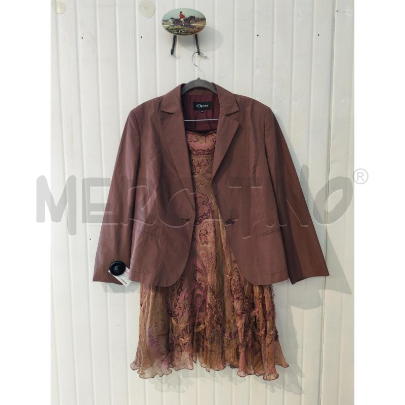 COMPLETO DONNA SUPERIOR PURA SETA VIOLA BEIGE | Mercatino dell'Usato Mestre 1